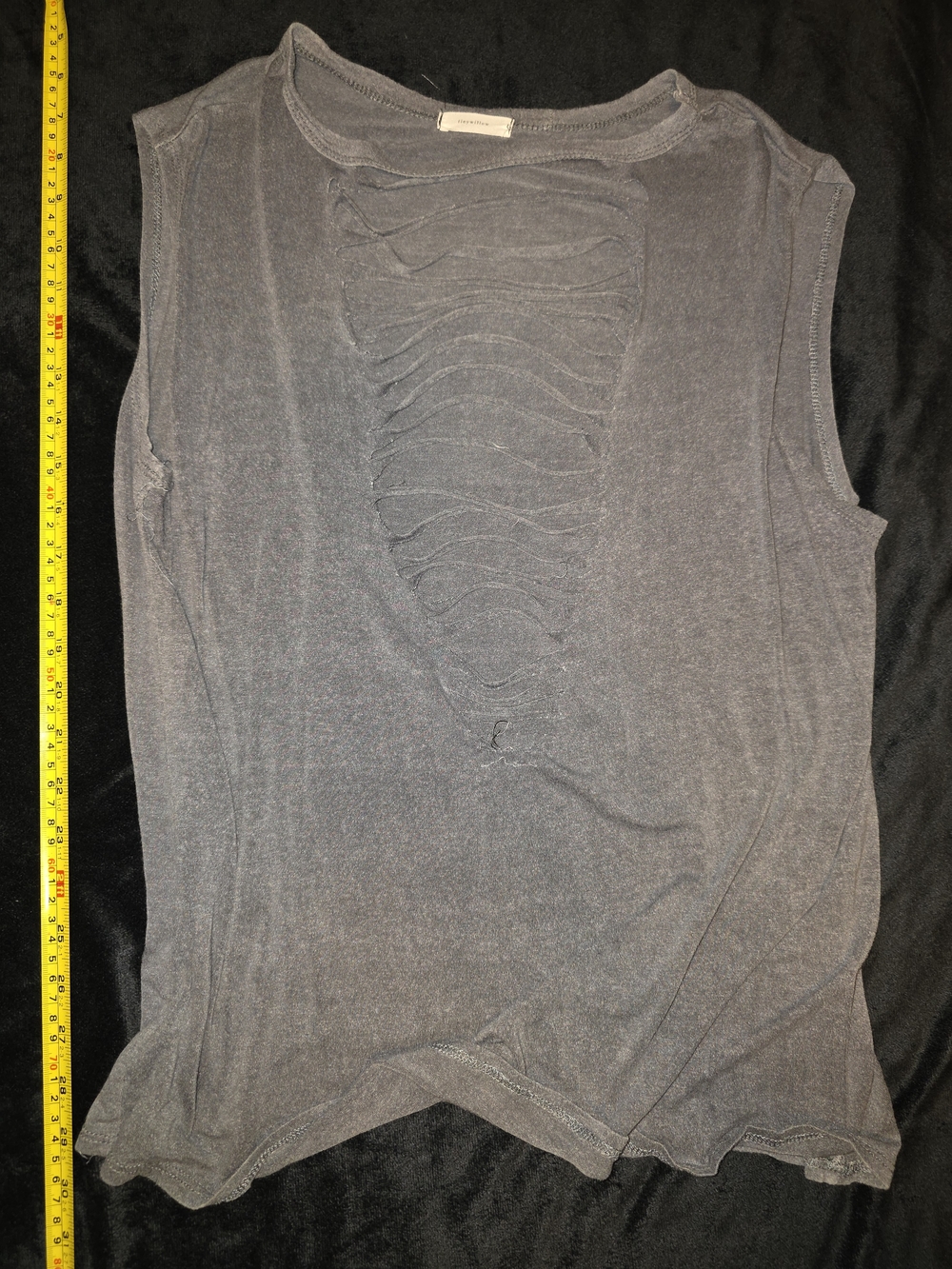 Tinywillow Distressed Gray Sleeveless Tank Top